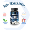 NAD + Resveratrol - Cápsulas de Reparación Celular Antienvejecimiento y Energía Extra (120 Cápsulas)