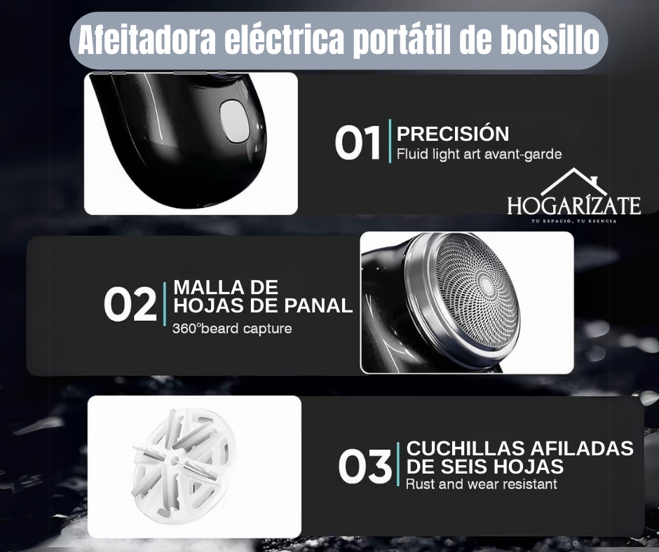 Afeitadora eléctrica portátil