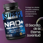 NAD + Resveratrol - Cápsulas de Reparación Celular Antienvejecimiento y Energía Extra (120 Cápsulas)
